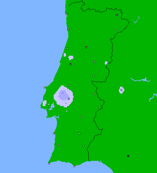 precipitação-24 h. Portugal