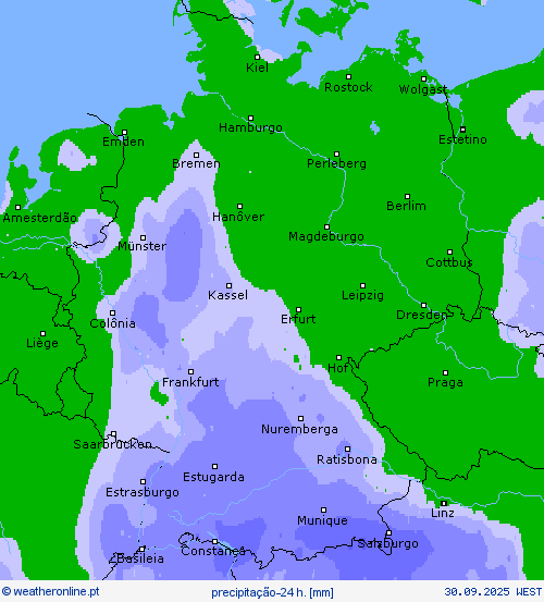 precipitação-24 h. mapas de previsão
