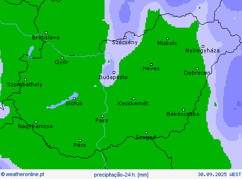 precipitação-24 h. mapas de previsão