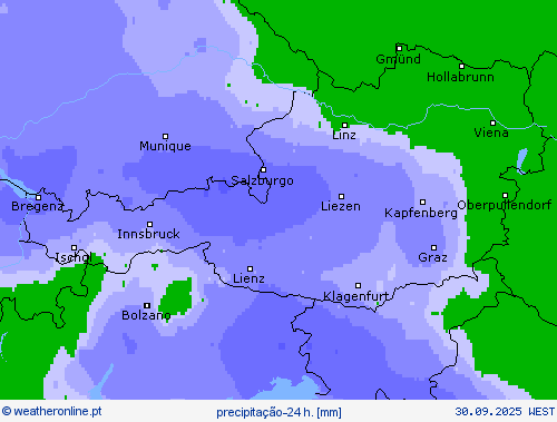precipitação-24 h. mapas de previsão