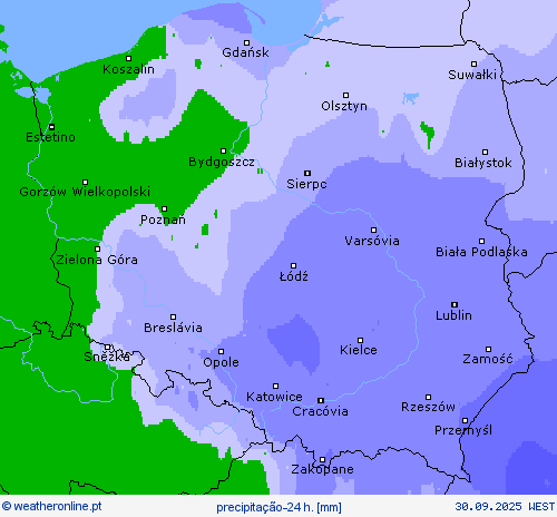 precipitação-24 h. mapas de previsão
