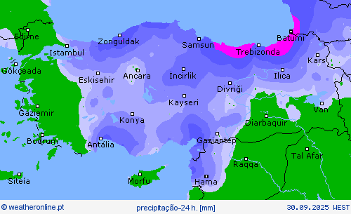 precipitação-24 h. mapas de previsão