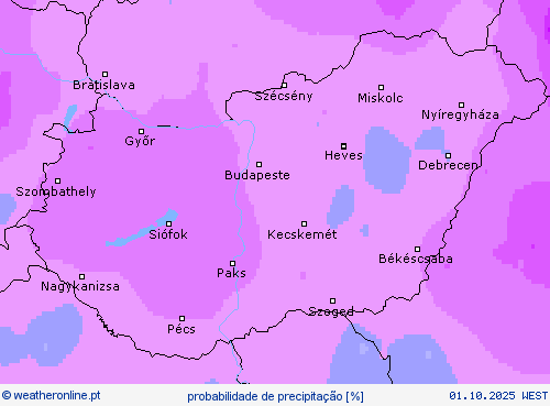 probabilidade de precipitação mapas de previsão