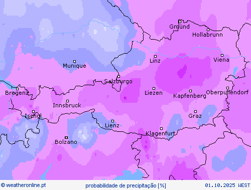 probabilidade de precipitação mapas de previsão
