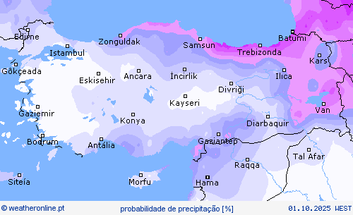 probabilidade de precipitação mapas de previsão