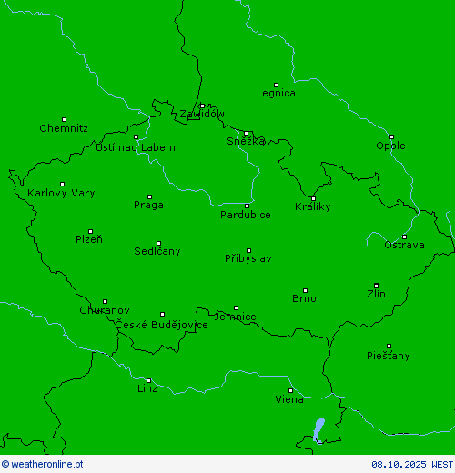 probabilidade da ocorrência de trovoada mapas de previsão