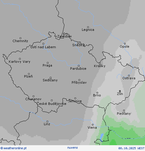 duração da luz do sol mapas de previsão