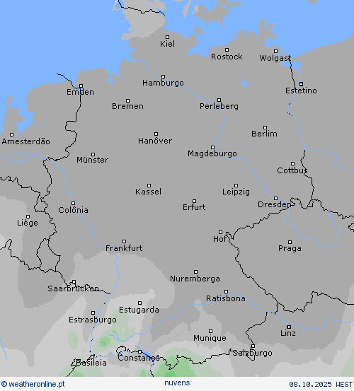 duração da luz do sol mapas de previsão