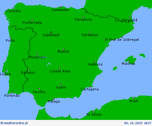 probabilidade da ocorrência de trovoada mapas de previsão
