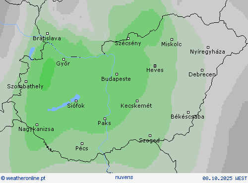duração da luz do sol mapas de previsão