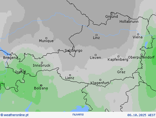 duração da luz do sol mapas de previsão