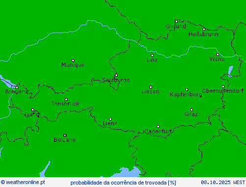 probabilidade da ocorrência de trovoada mapas de previsão