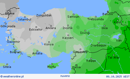 duração da luz do sol mapas de previsão