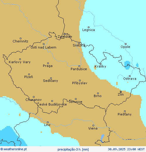 precipitação-3 h. mapas de previsão