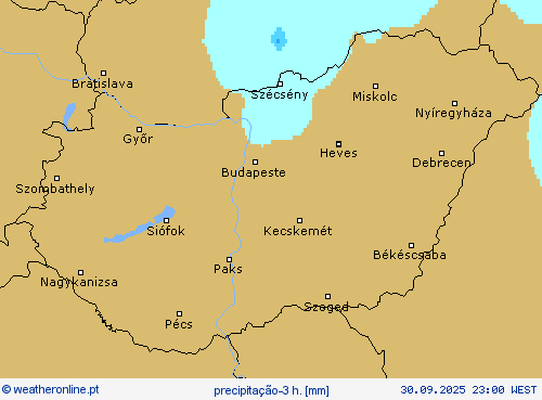 precipitação-3 h. mapas de previsão